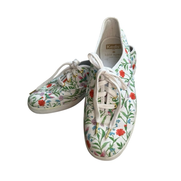 Keds x Kate Spade Women’s Sz 6 Floral Hummingbird Garden Sneakers - Picture 1 of 11